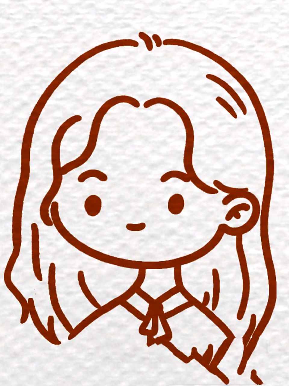 简笔画|女孩头像人物可爱小姐姐手帐素材 零基础可以画哦 坚持每天画