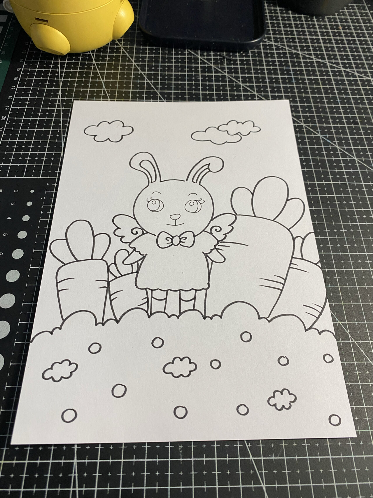 小兔子儿童画 简笔画 小兔子和胡萝卜09