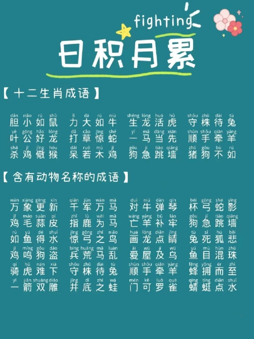 日积月累‖描写高兴和十二生肖的成语