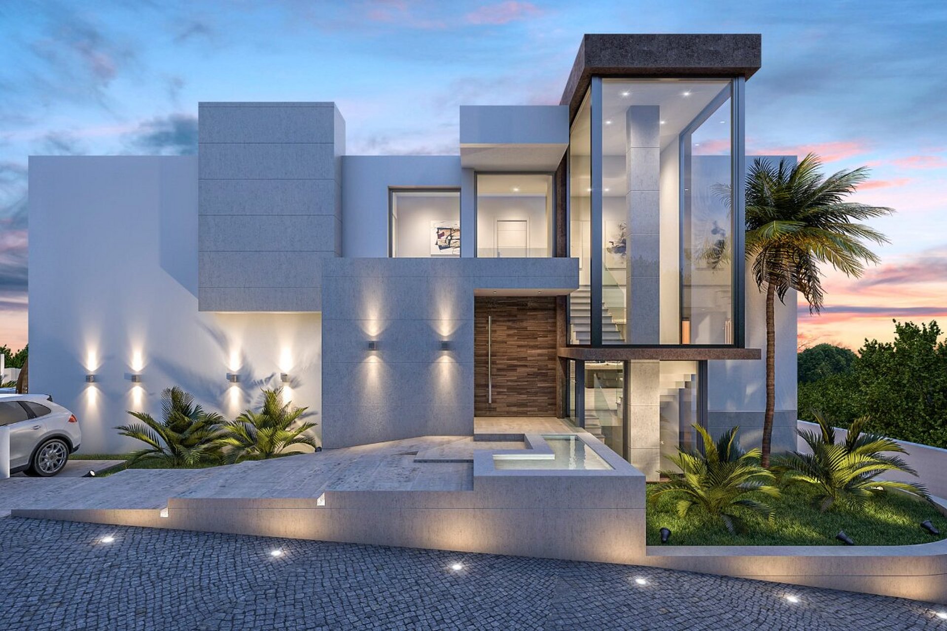 白色极简风格 今天为大家带来的是一栋现代极简风格别墅,这座别墅共有