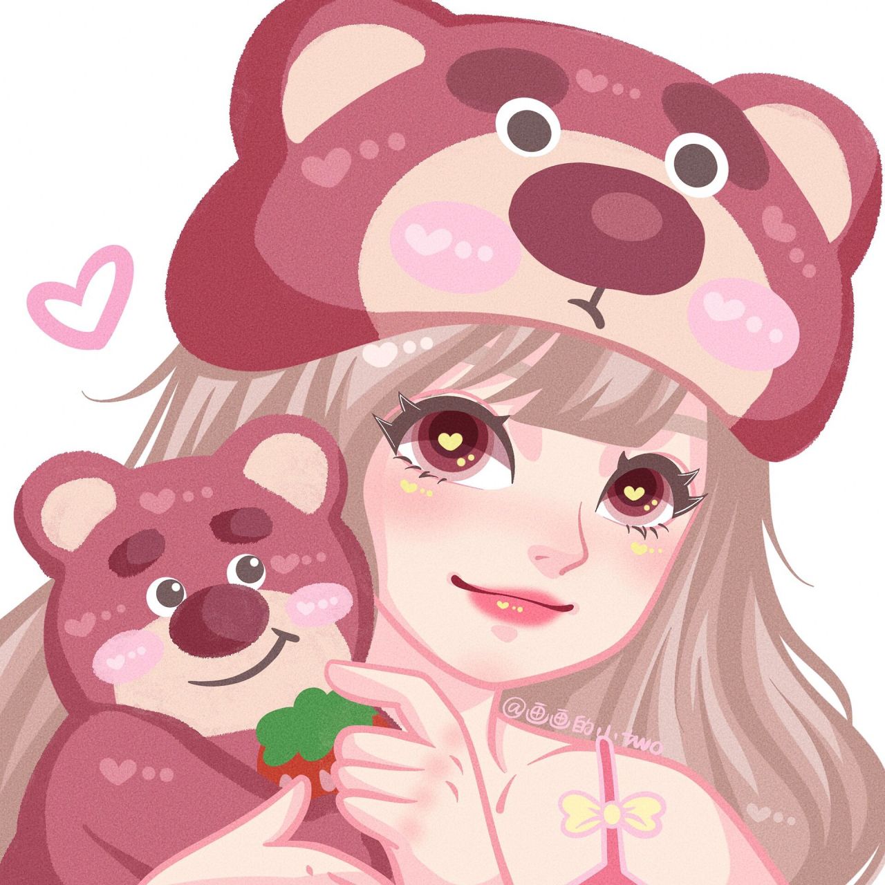 92原创卡通头像|迪士尼玩偶系列|草莓熊 喂喂喂,抢熊熊的草莓91做