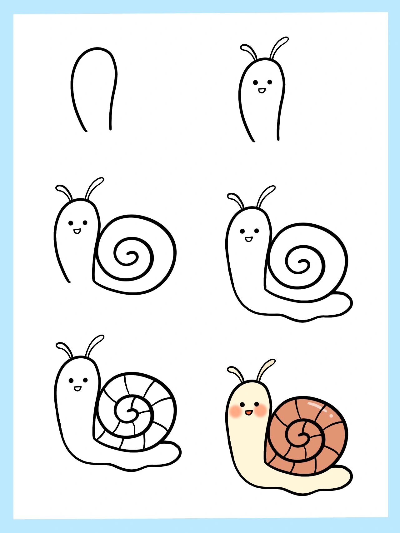 蜗牛 简笔画