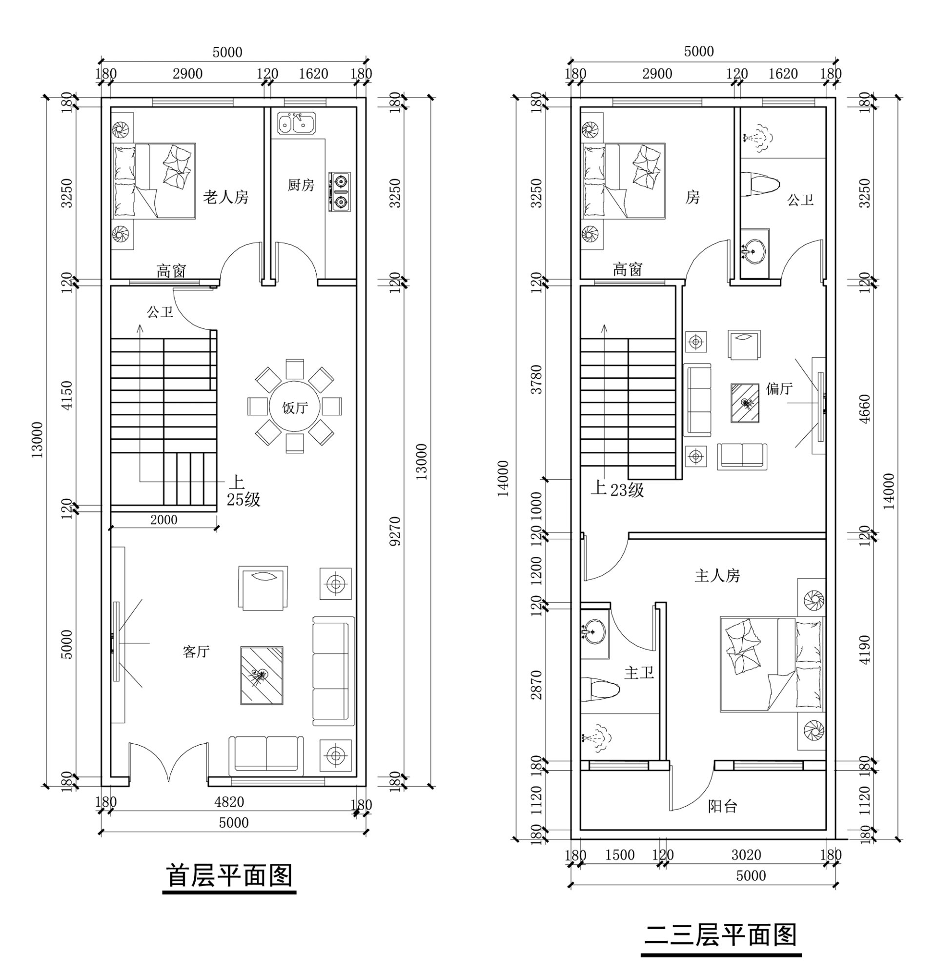 15x13米农村建房平面图图片