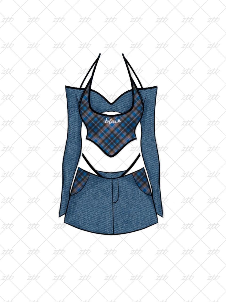 给jennie设计了一组辣妹打歌服94服装设计稿 家人们哪一套最适合