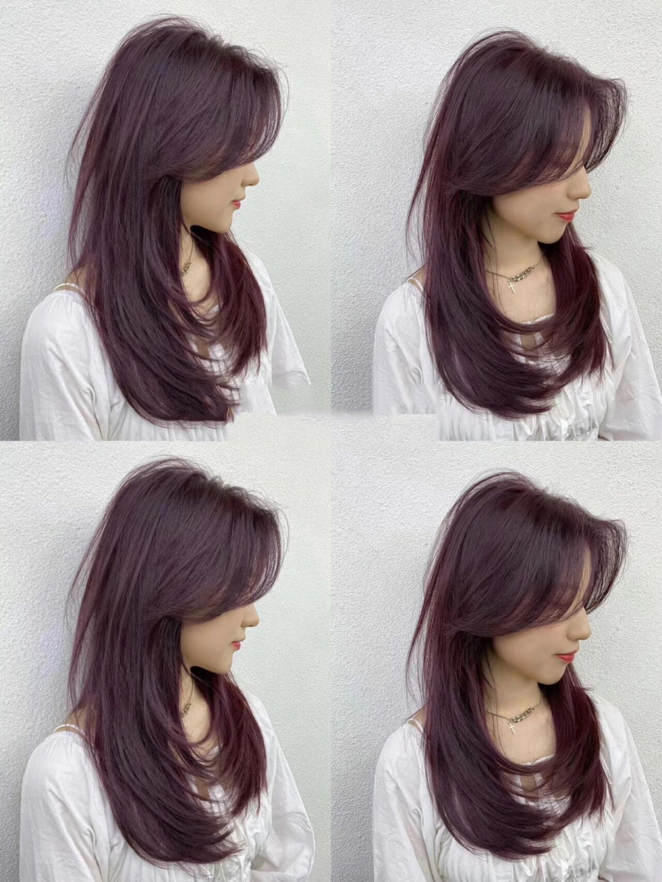 2023流行发色不用漂的黑加仑紫显白神仙发色     2023不用漂的黑加仑