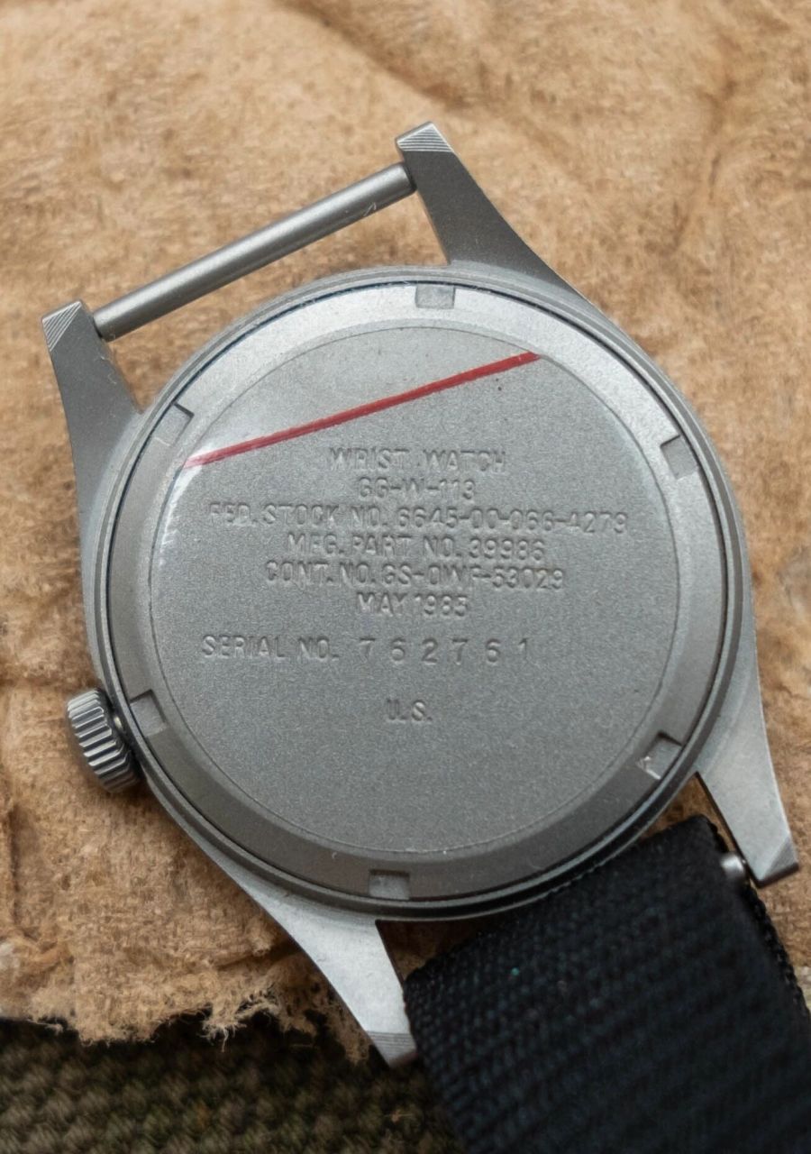 真正的军版军表 1985年gg-w-113空军腕表 军版原品gg-w-113手表,后盖