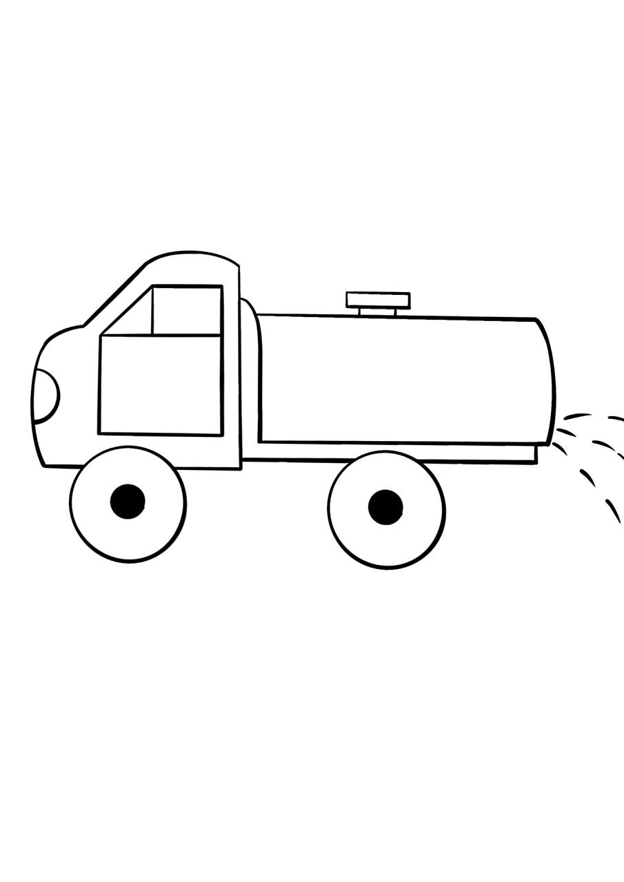 简笔画教程分享 洒水车 简笔画教程分享 洒水车!
