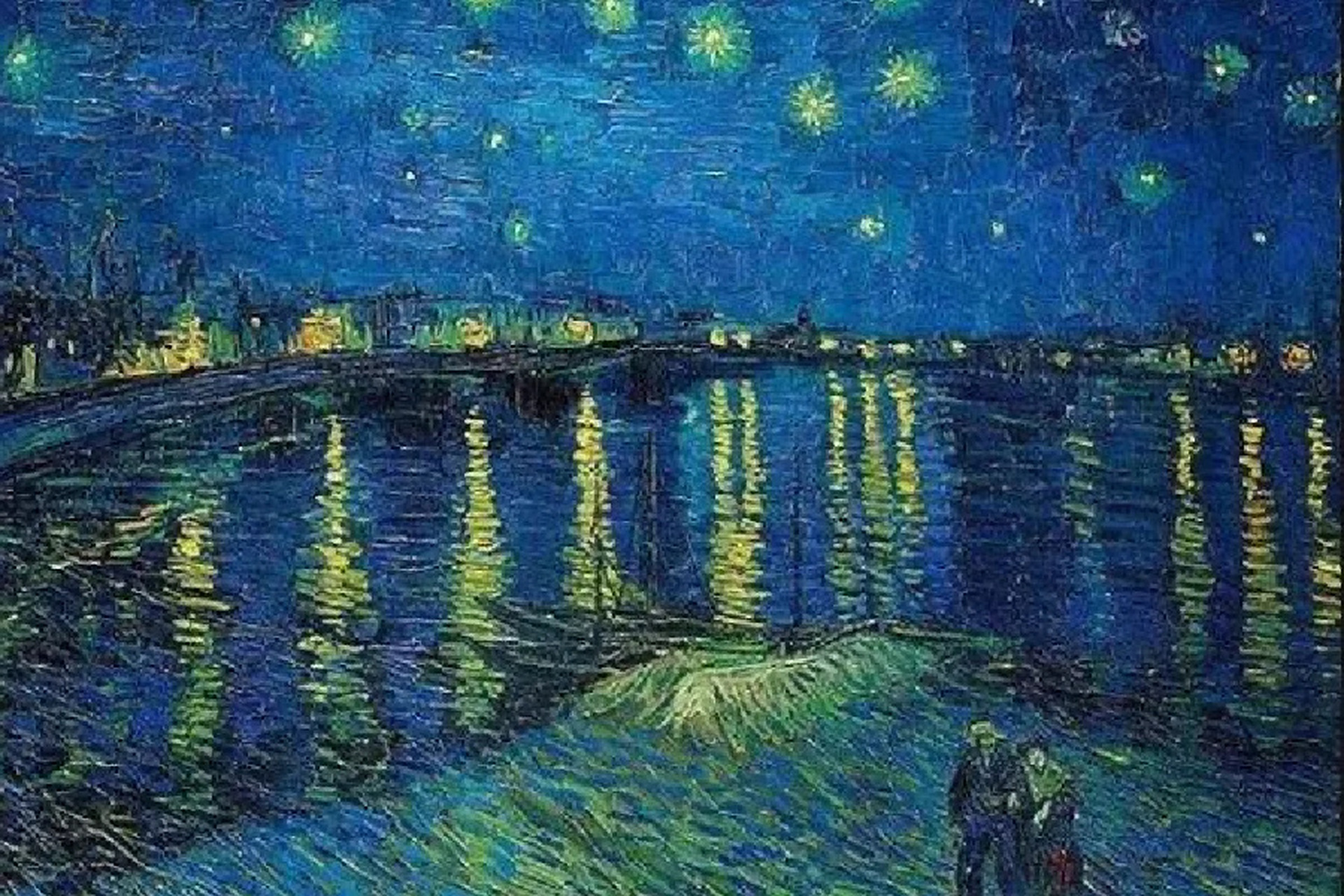 世界著名画家梵高的十大名画 16615 《星月夜》 梵高十大名画星空