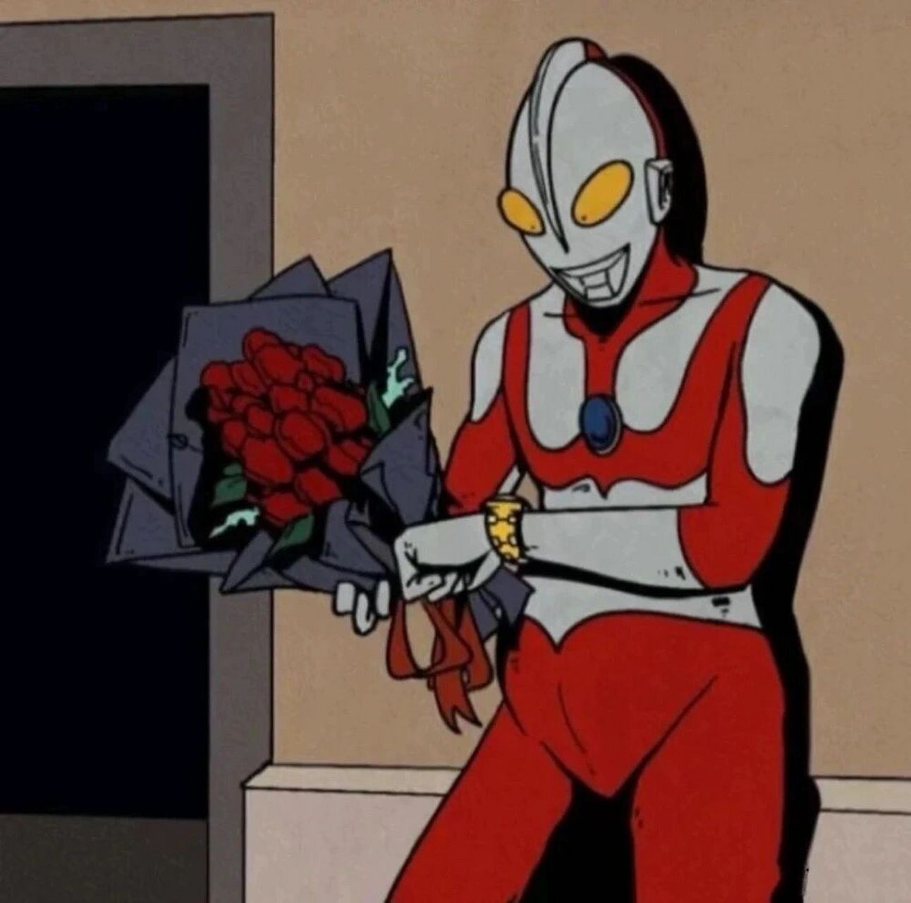 奥特曼与小怪兽-情侣头像