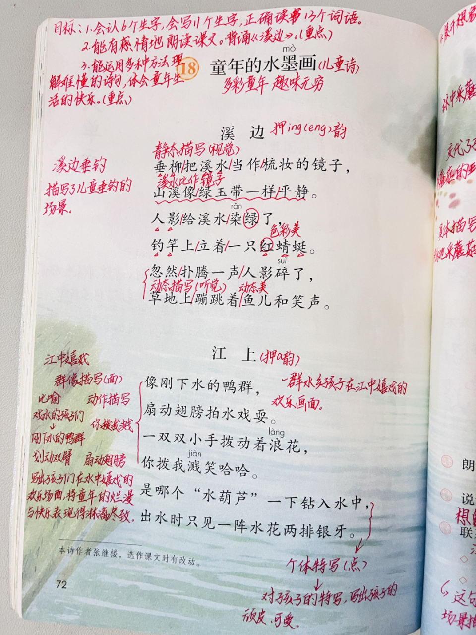 《童年的水墨画》三年级下册课堂笔记 三年级下册《童年的水墨画》