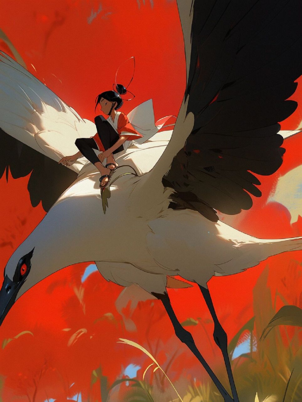 midjourney——骑鹤下江南