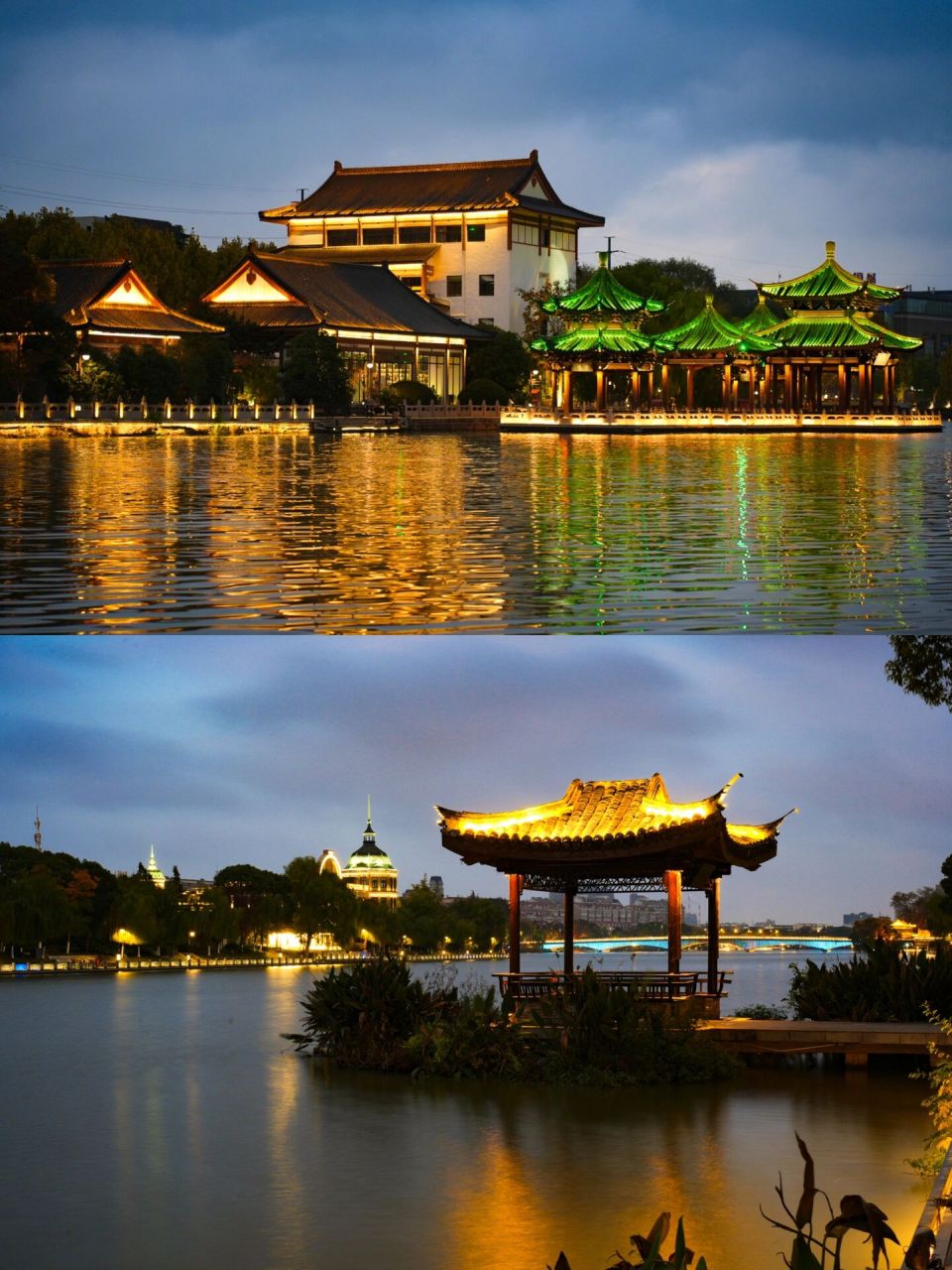 南通濠河风景名胜区 濠河风景名胜区位于南通市中心,曲曲折折的濠河