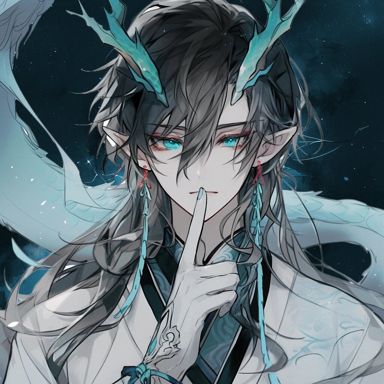 冷面小青龙02|02古风水墨帅哥头像 尝试做一组同人图,《崩坏:星穹