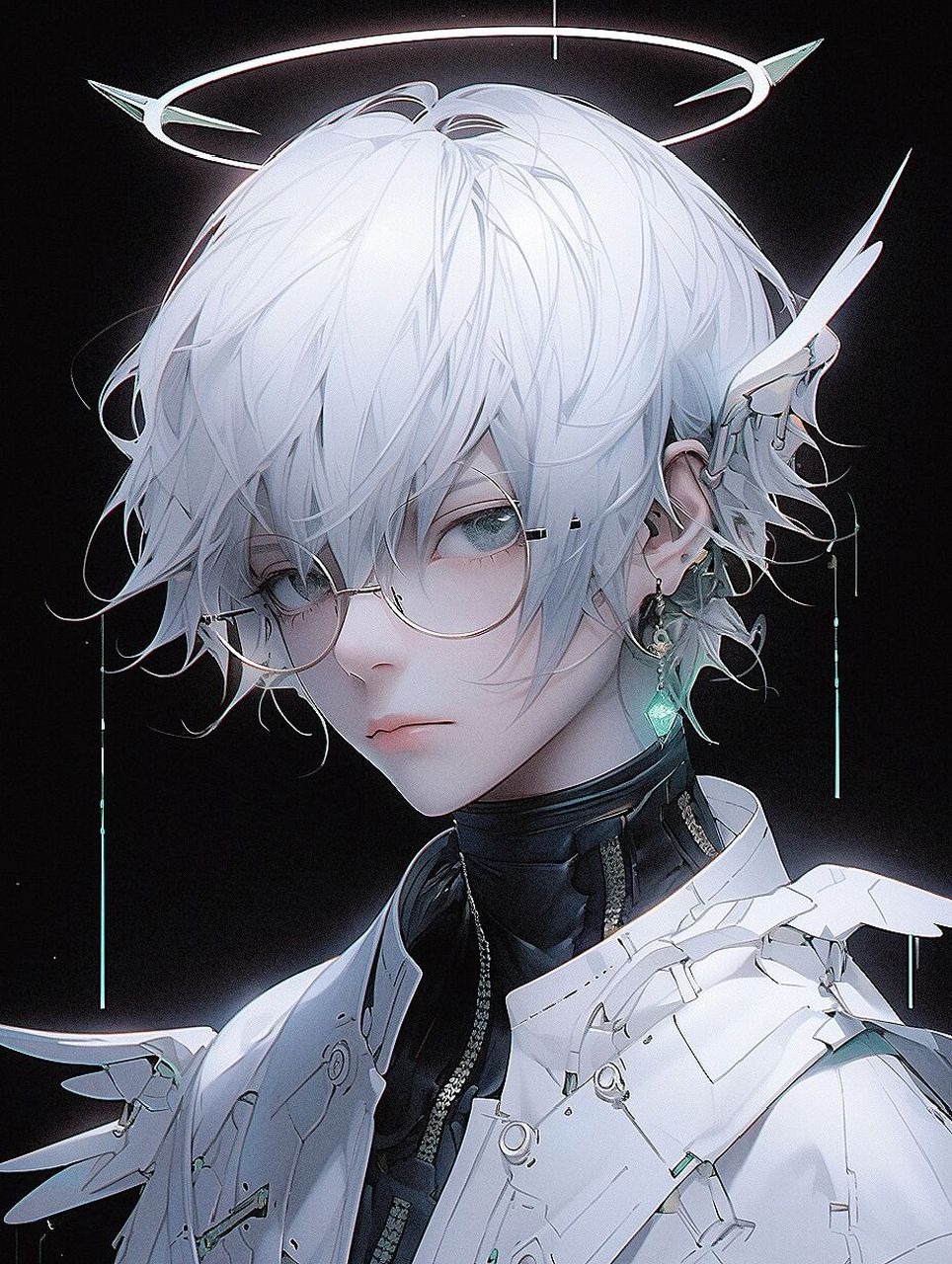 白发天使少年,帅气男生头像壁纸 想要被拯救吗?