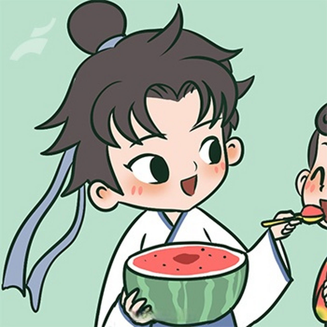 七夕奇妙游官方cp认证# 河大卫x唐小妹,小武x小梨 齐齐撒狗粮!