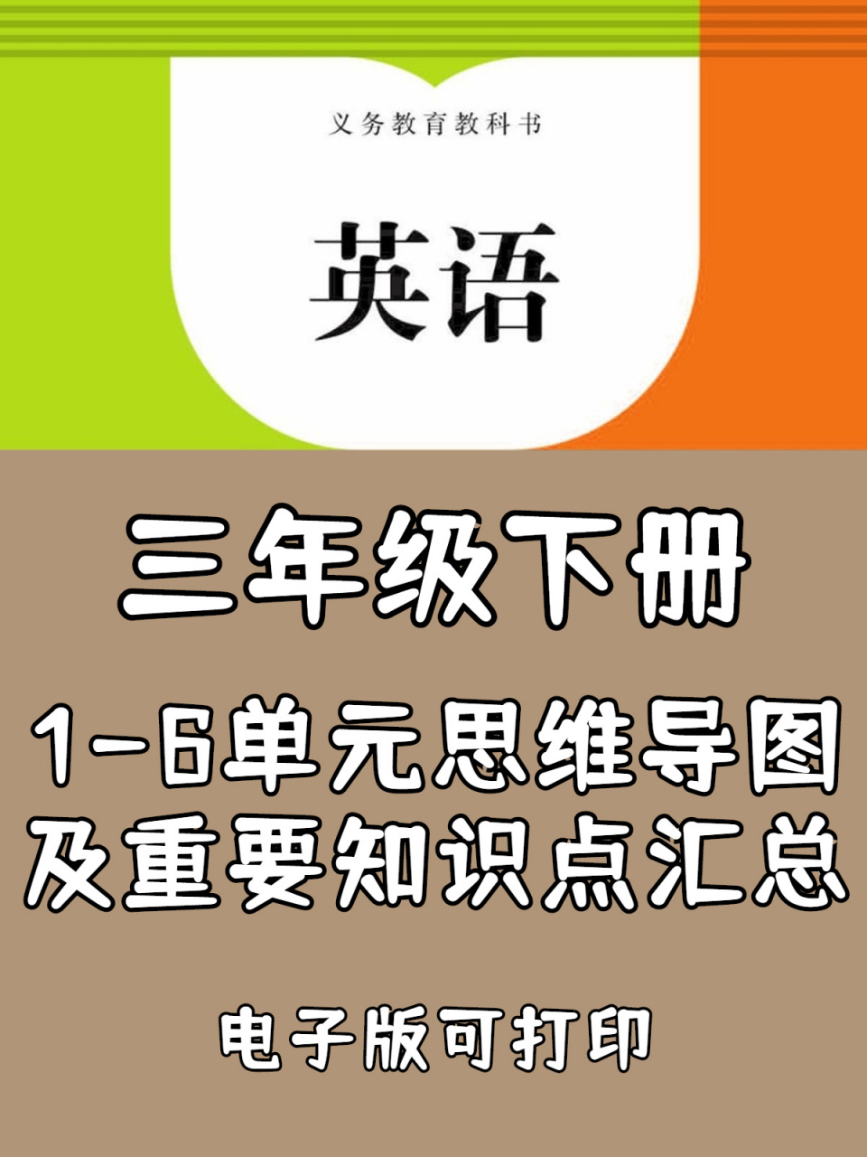 三年级下册英语1-6单元思维导图及知识汇总