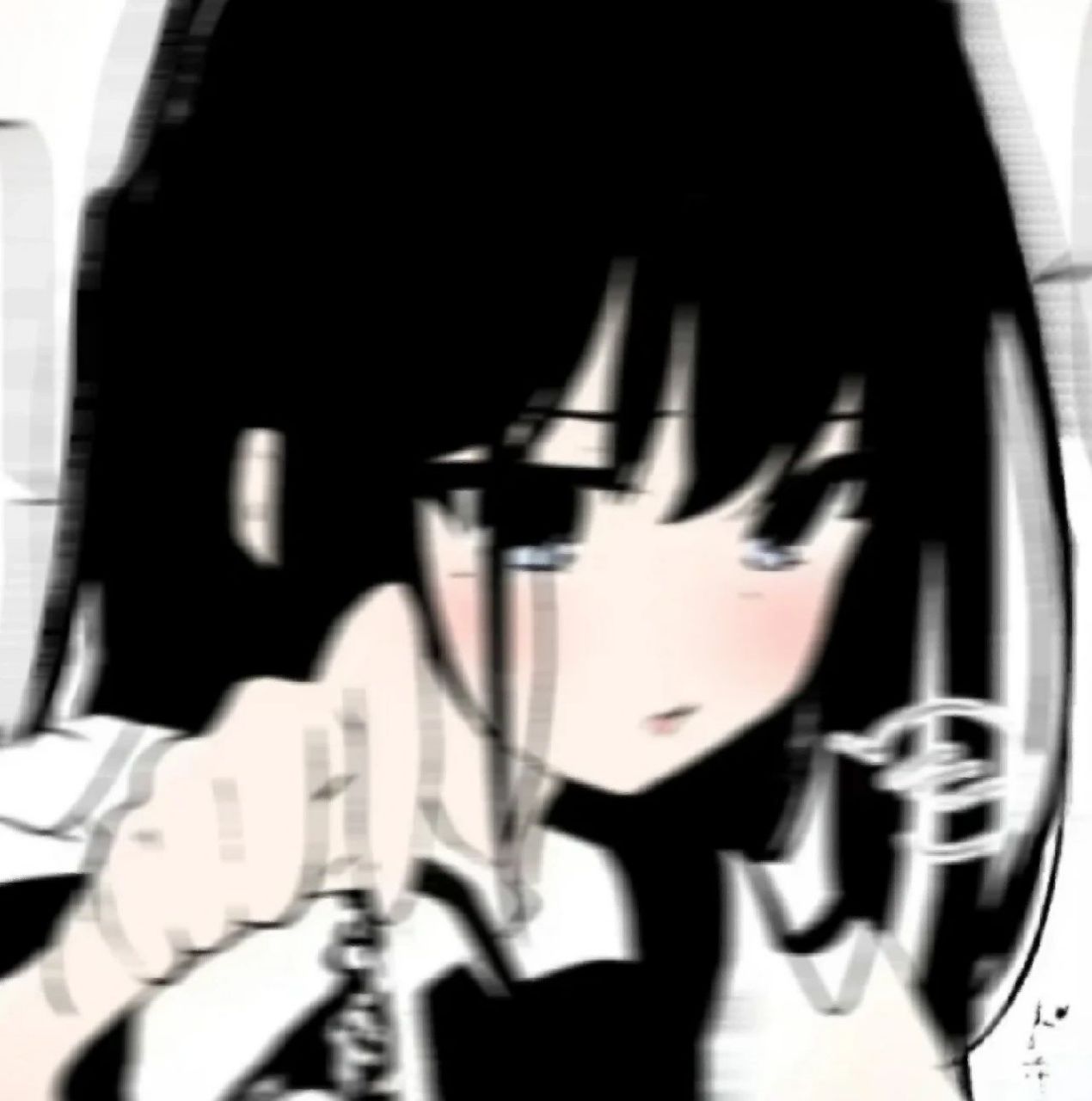 女生模糊动漫头像  "后来,有人似你三分,我便慌了神"暗恋真的好难,该