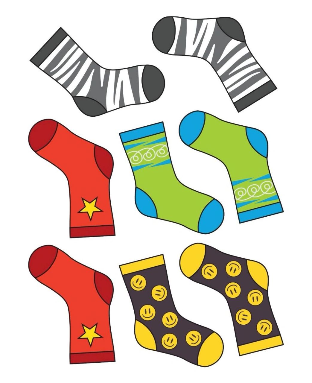 超简单的袜子配对 超级简单的袜子配对 思维课必备配对资源 上课的老