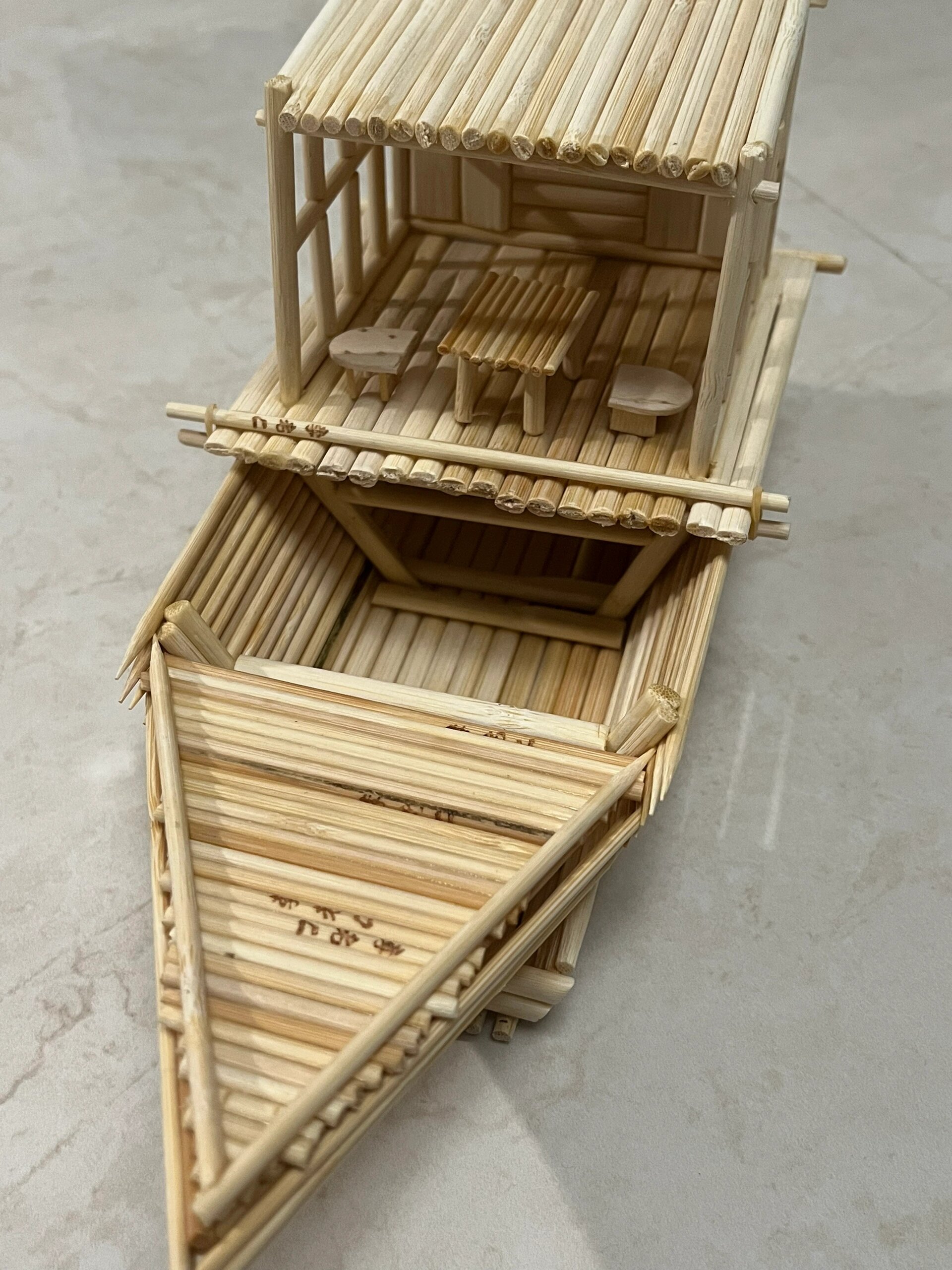 一次性筷子手工制作船