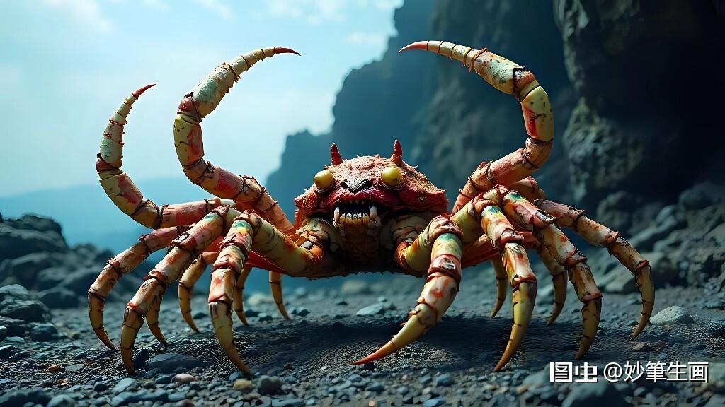 巨大的日本蜘蛛蟹是一种外形怪异的海洋蟹类