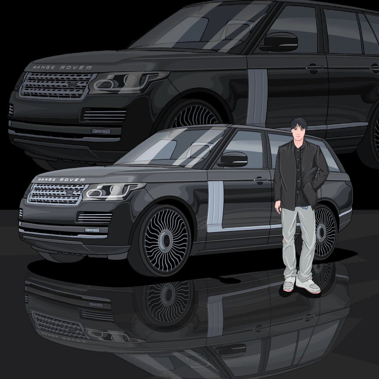 路虎揽胜壁纸手绘