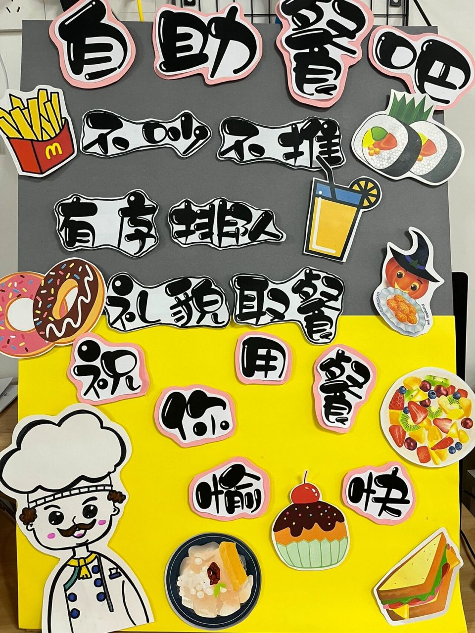 幼儿园自助餐环创