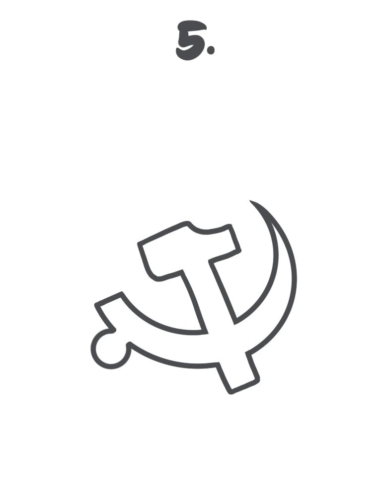 95手绘教程|如何画党徽?