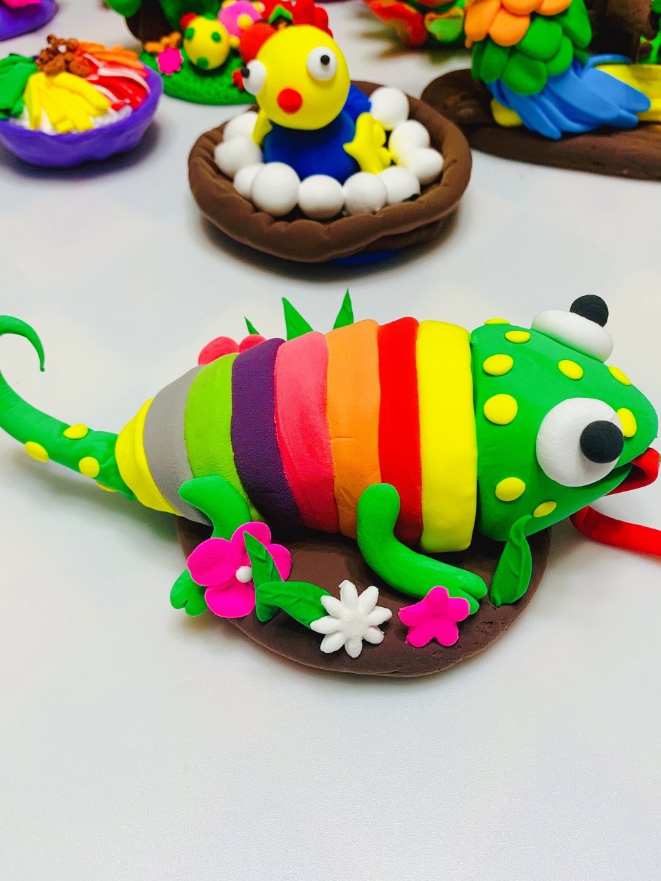 超轻粘土基础必学课2|条形制作蜥蜴手工diy