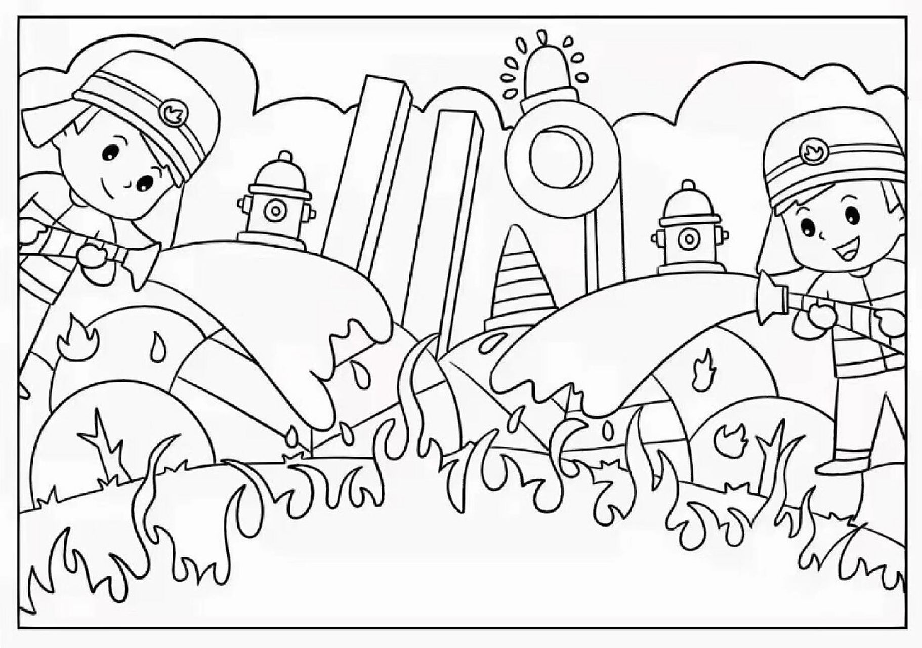 幼儿园消防安全手抄报