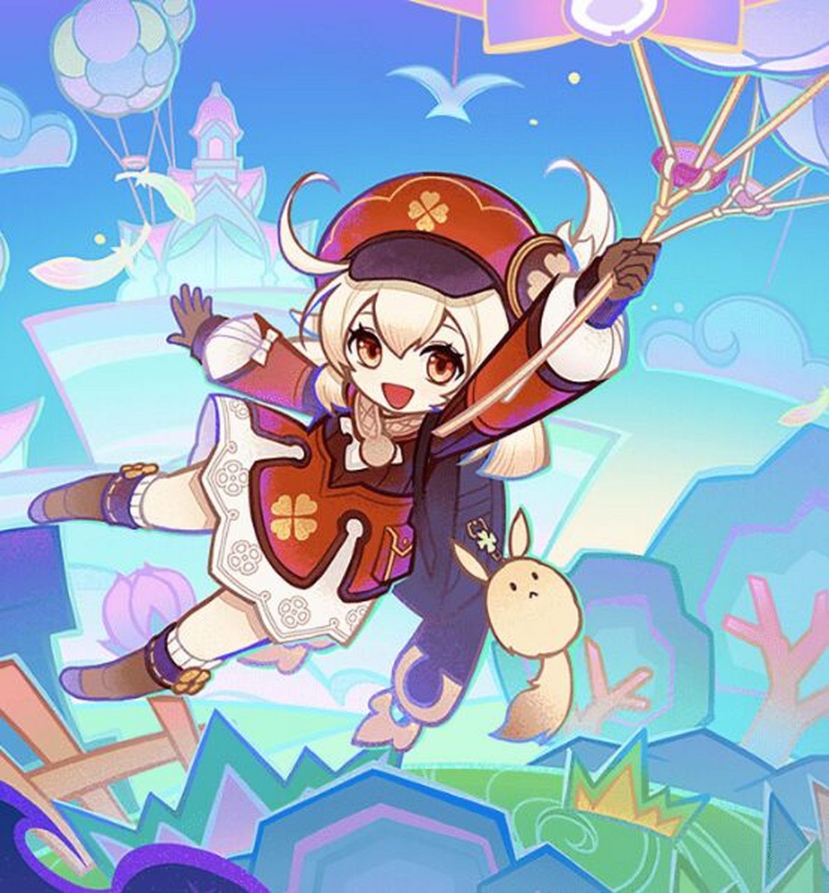 一组超可爱的官方可莉立绘! 图片来自原神官方「 清夏!乐园?大秘境