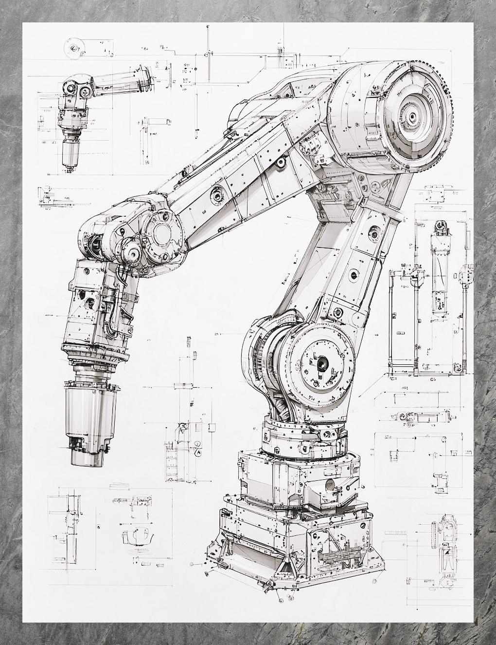 机械臂流水线设计草图·咒术灵感