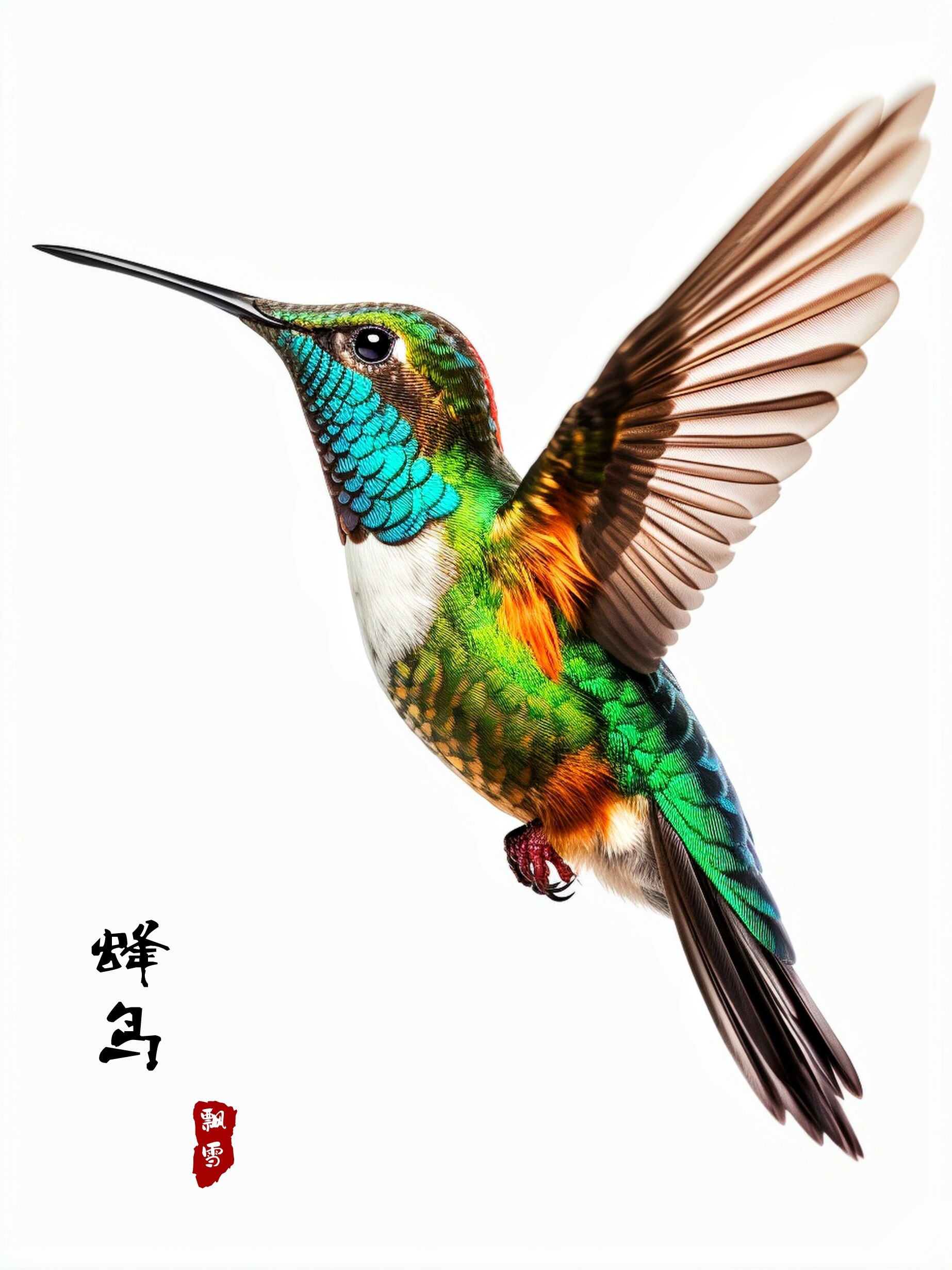 绘画素材299:蜂鸟