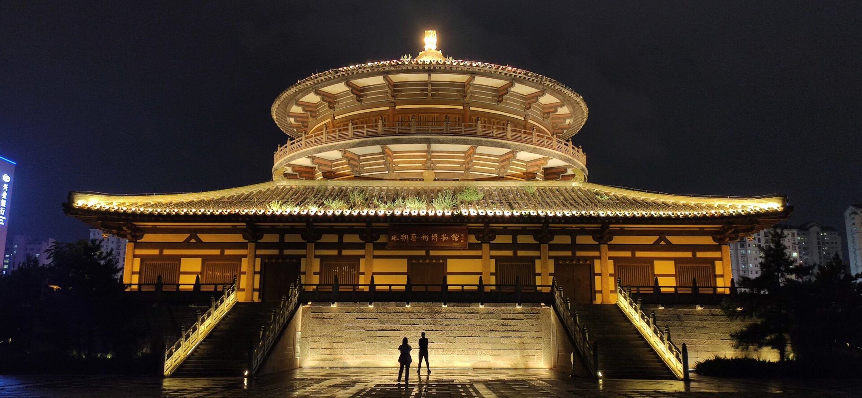 7 大同明堂公园 北朝艺术博物 夜景 明堂遗址公园 大门免费不用预约