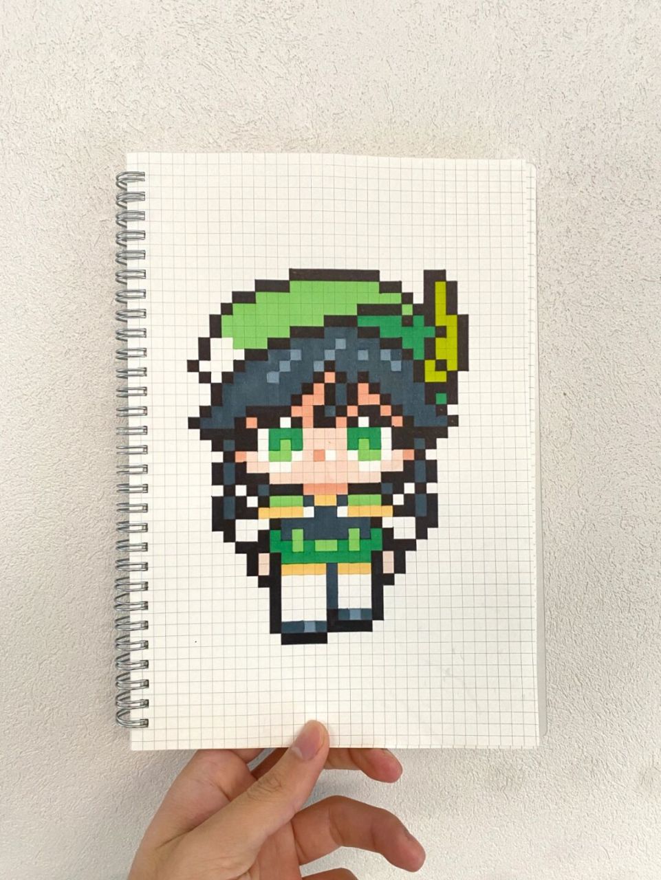 像素画:《原神》温迪 临摹非原创 图纸&原创:拼哆拼豆pindou 96