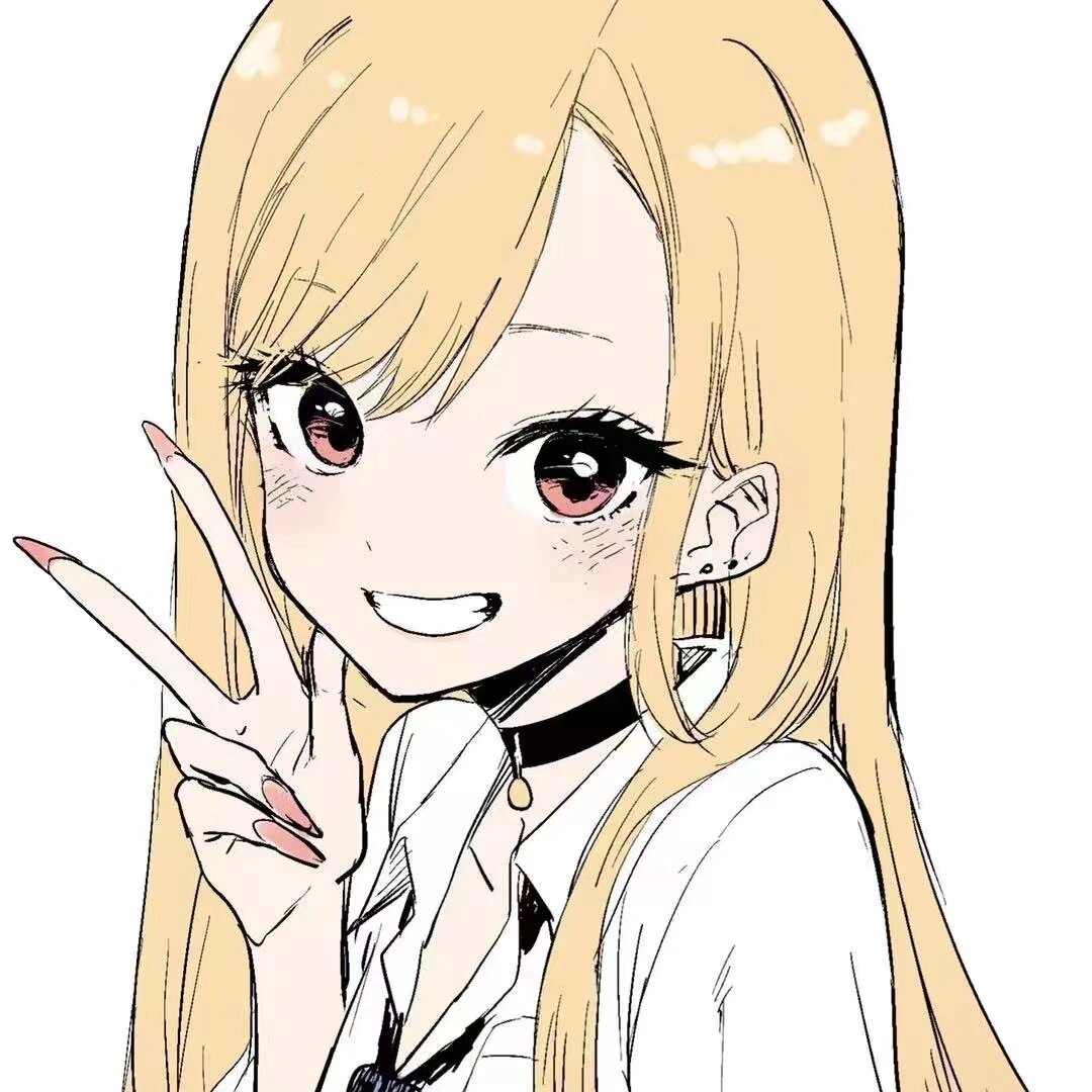 wechat | 动漫头像黄头发卡通女生头像