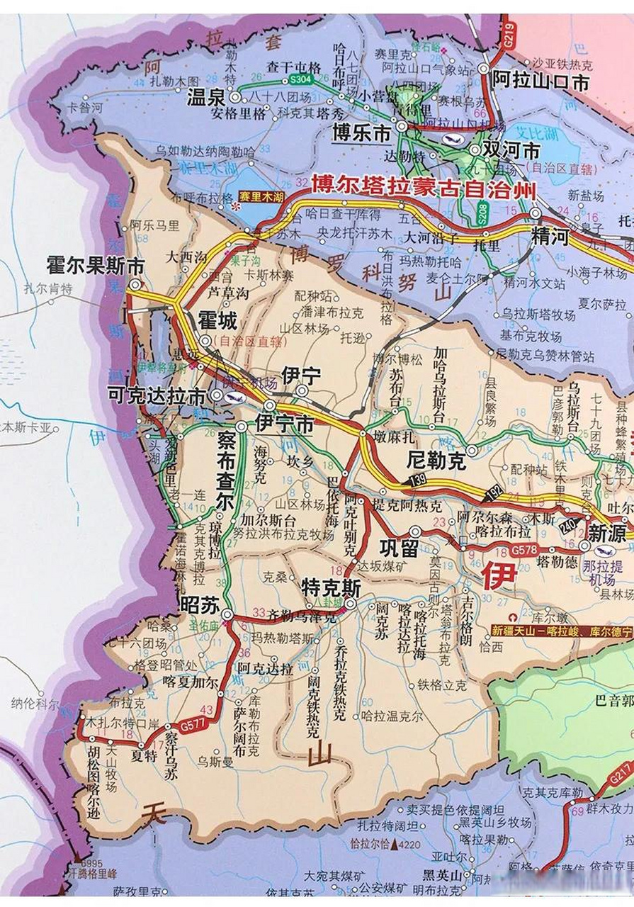 新疆第五师双河市地图图片