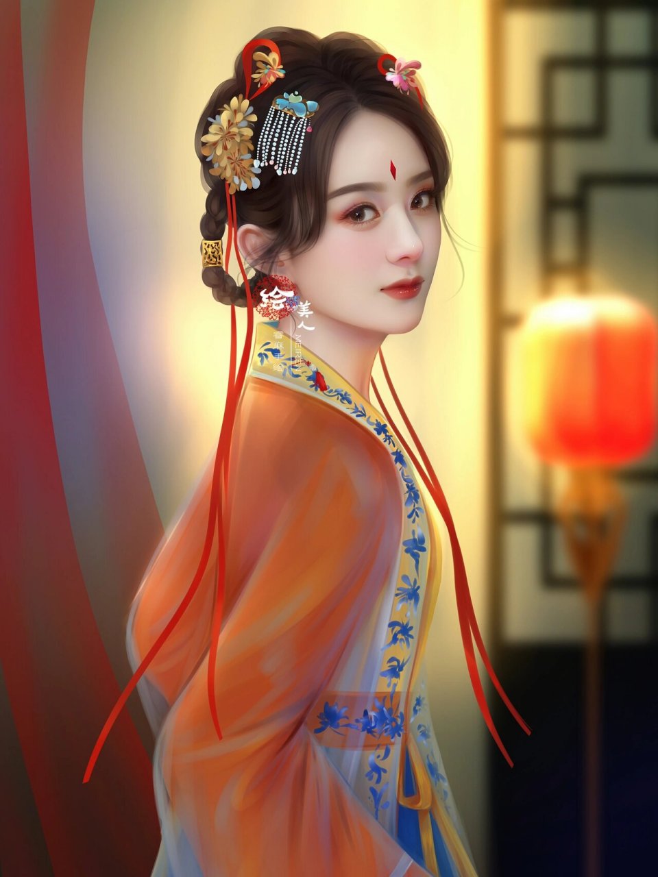 绘美人睿麻手绘赵丽颖古风头像壁纸 我与神明画押,赌你心动一夏 67