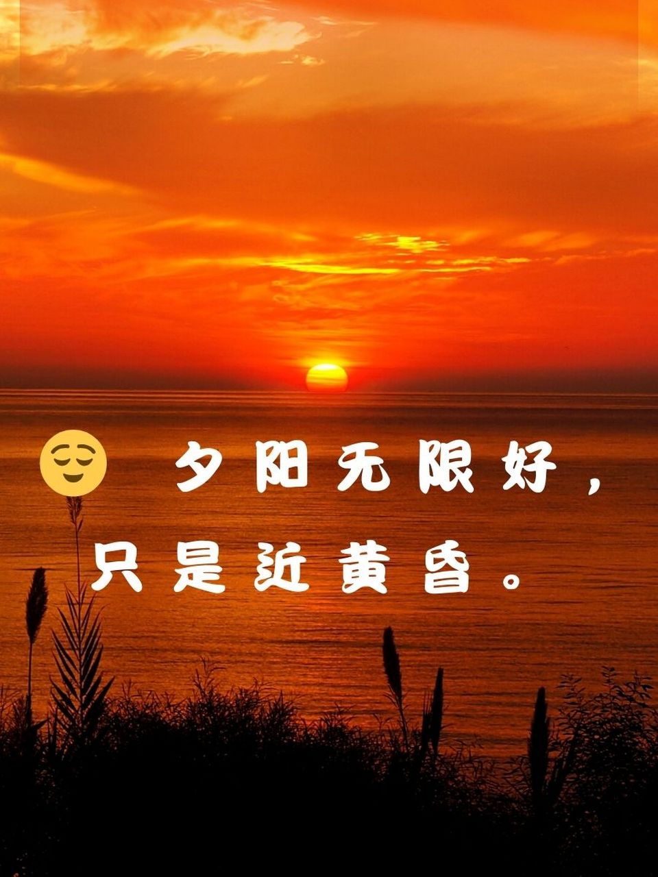 落日夕阳图片唯美句子图片