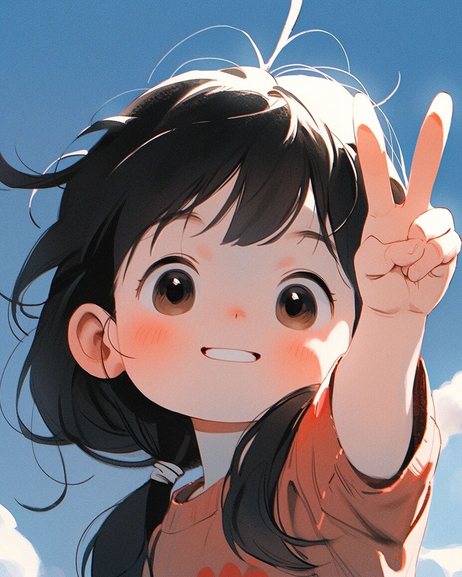 小仙女比耶的手势,超级可爱的插画版!99 小仙女们!