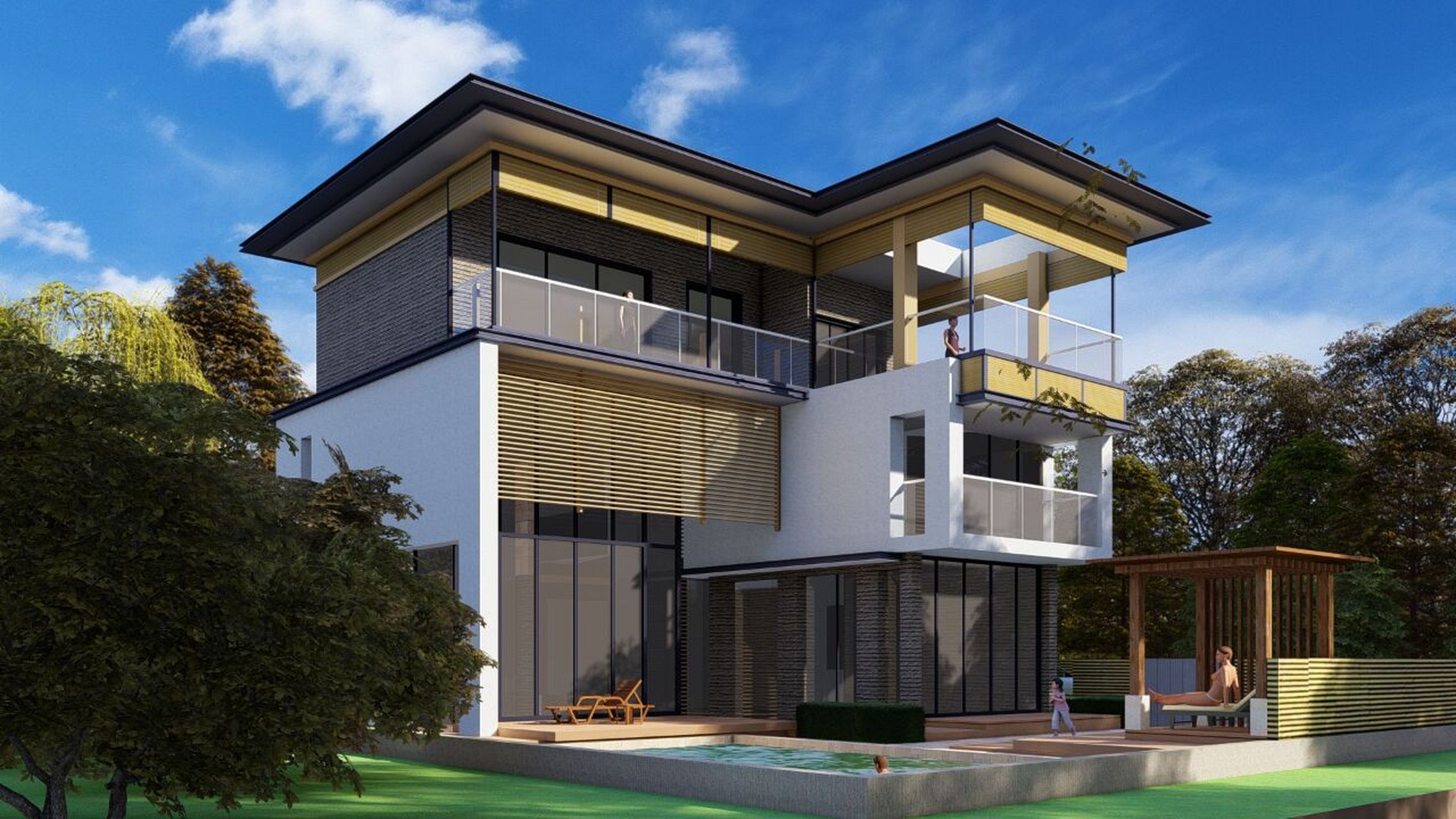 7m 江苏宿迁通透现代别墅 项目标签 项目名称:江苏宿迁通透现代别墅