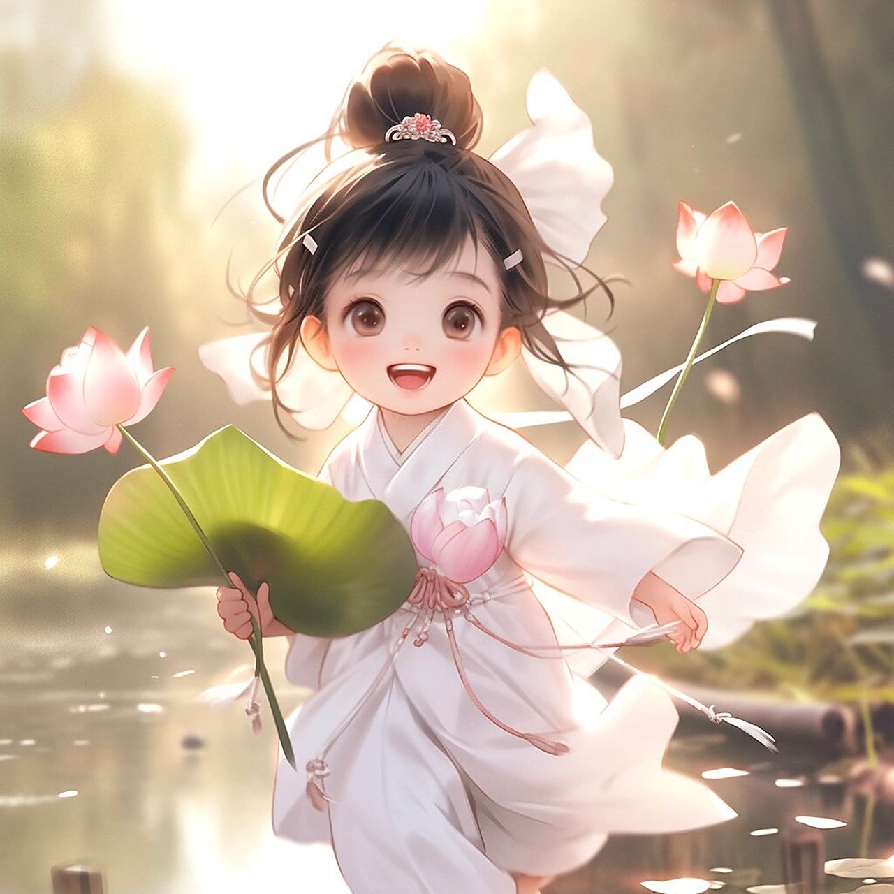 撒欢小萌娃可爱q版头像来啦 今天做个快乐的小丫头!