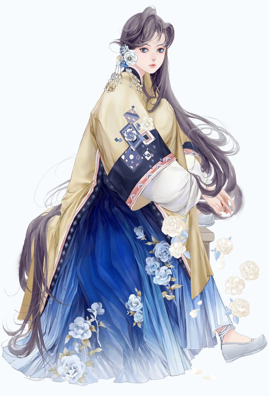 【古风动漫女头】 青衣打马过,浅饮思旧人!