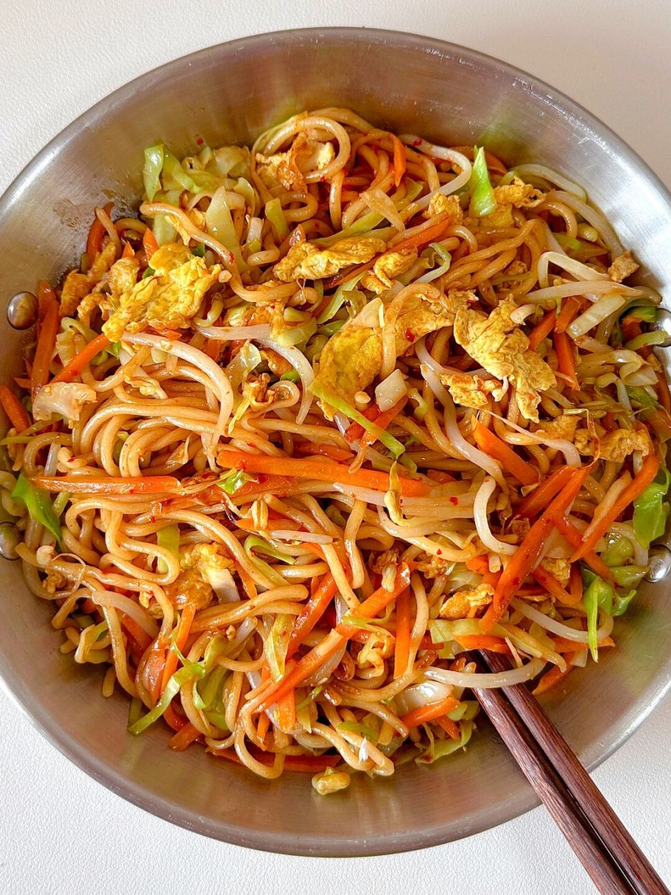 我妈做的这个炒面,真的太太太好吃了!