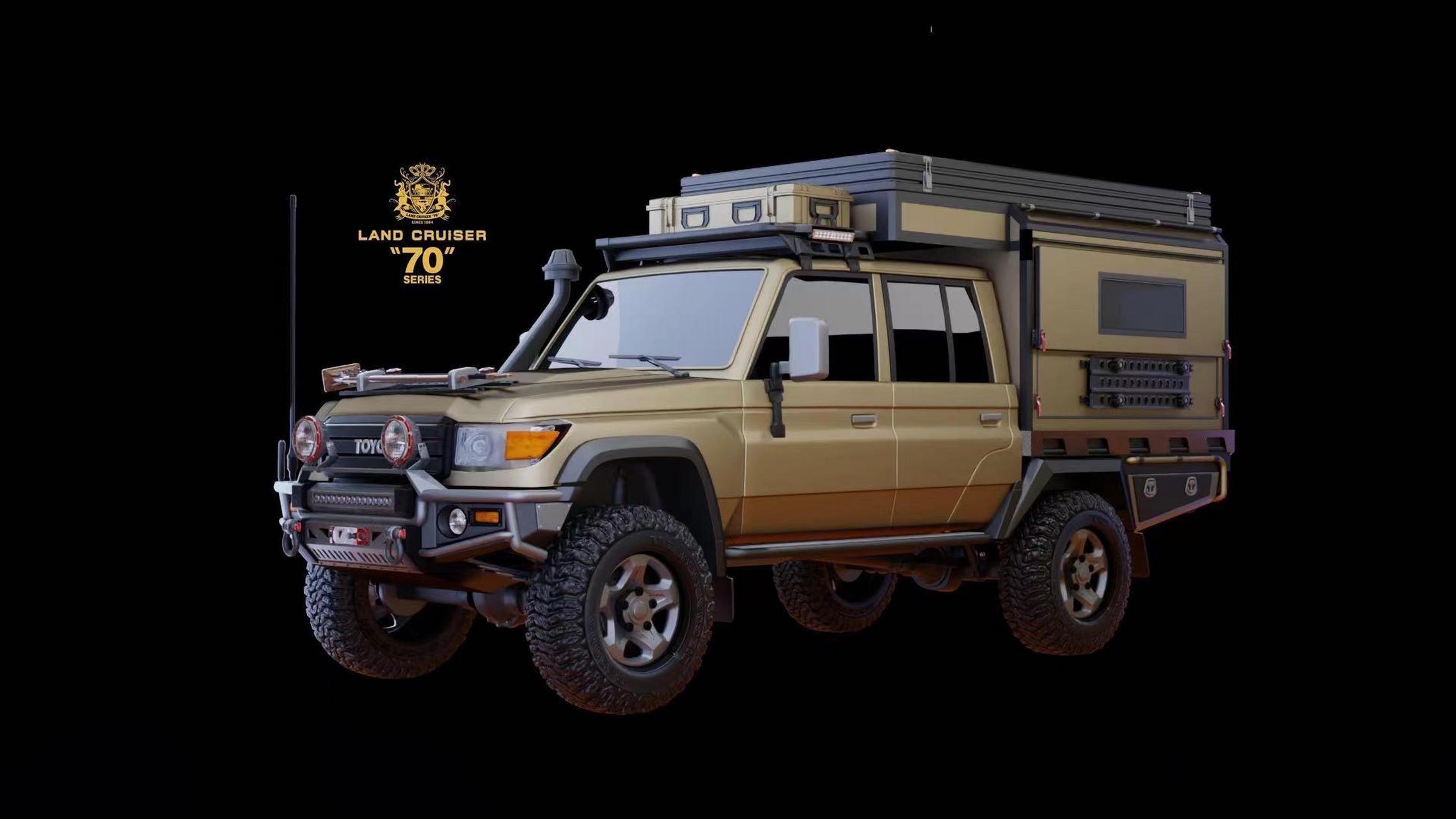 丰田lc79自行式硬派越野房车.