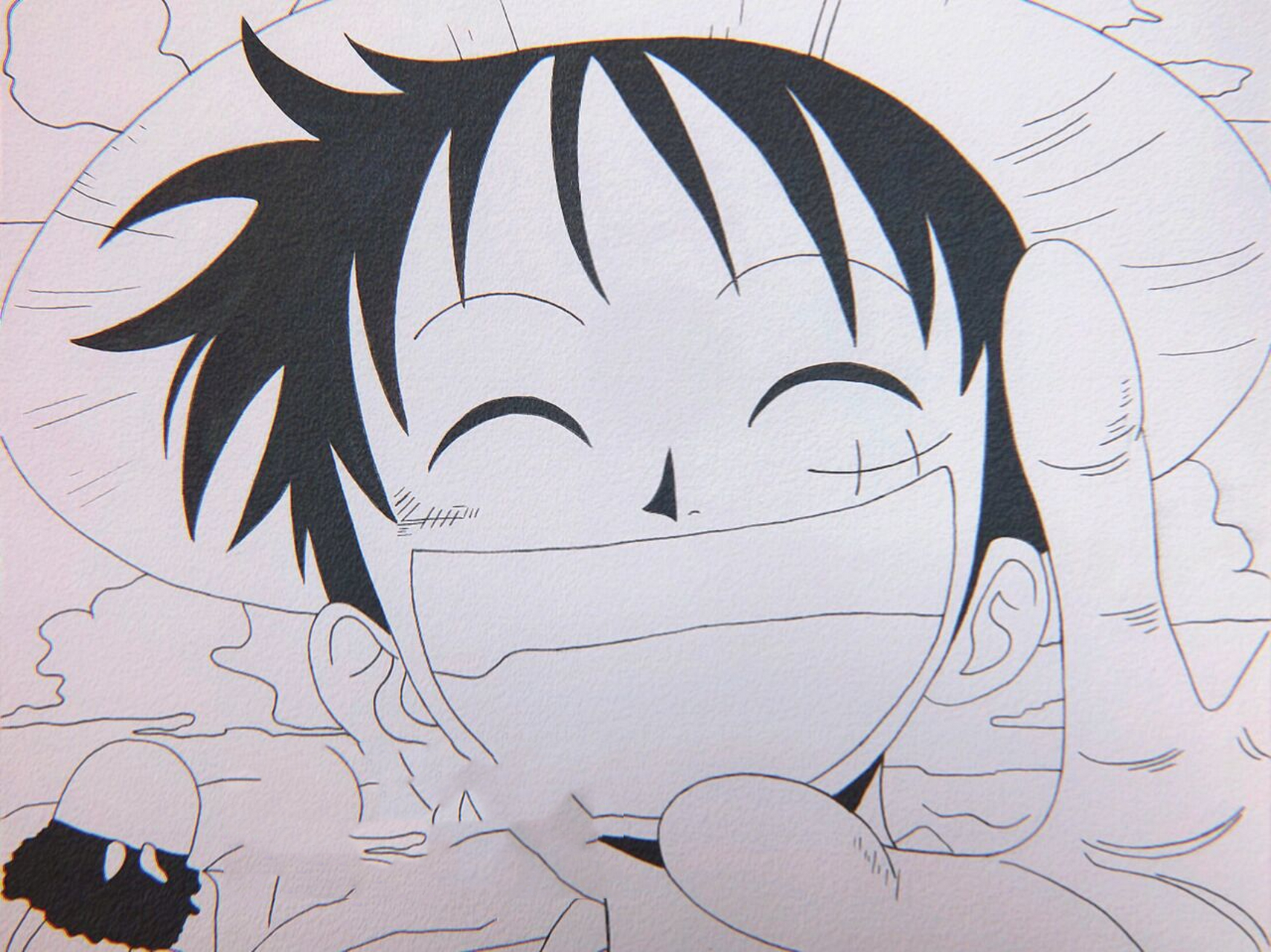 【 马克笔手绘 】92697615海贼王·路飞|线稿|色号 7415