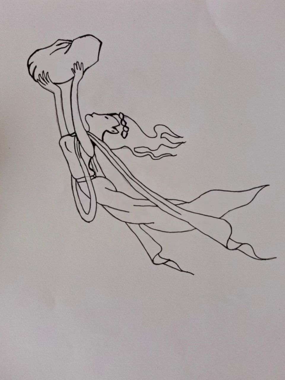 临摹|简笔画——女娲补天 有喜欢画画的姐妹可以一起交流交流