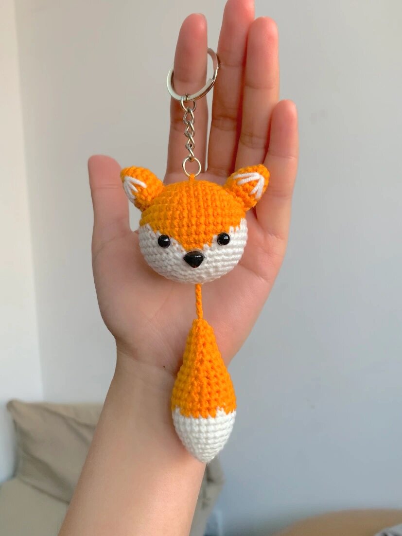 钩针小物|狐狸🦊小挂件