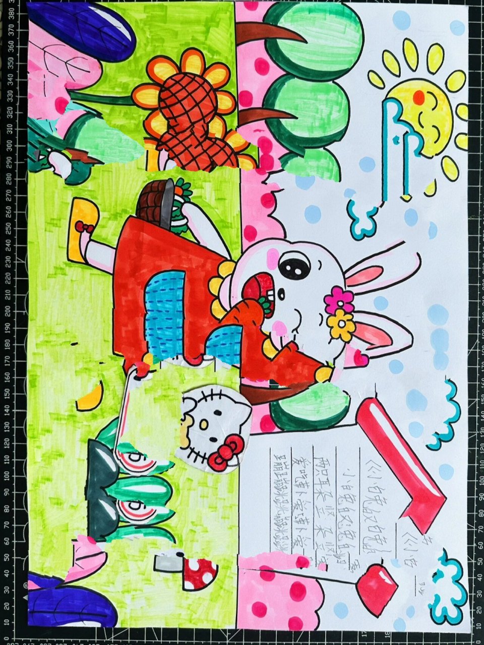 儿歌配画 儿歌配画,儿歌变画,小白兔白又白配画,萌萌老师每天陪你画画