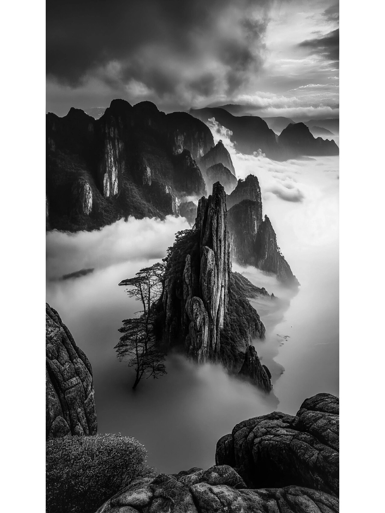 水墨丹青,黑白图片