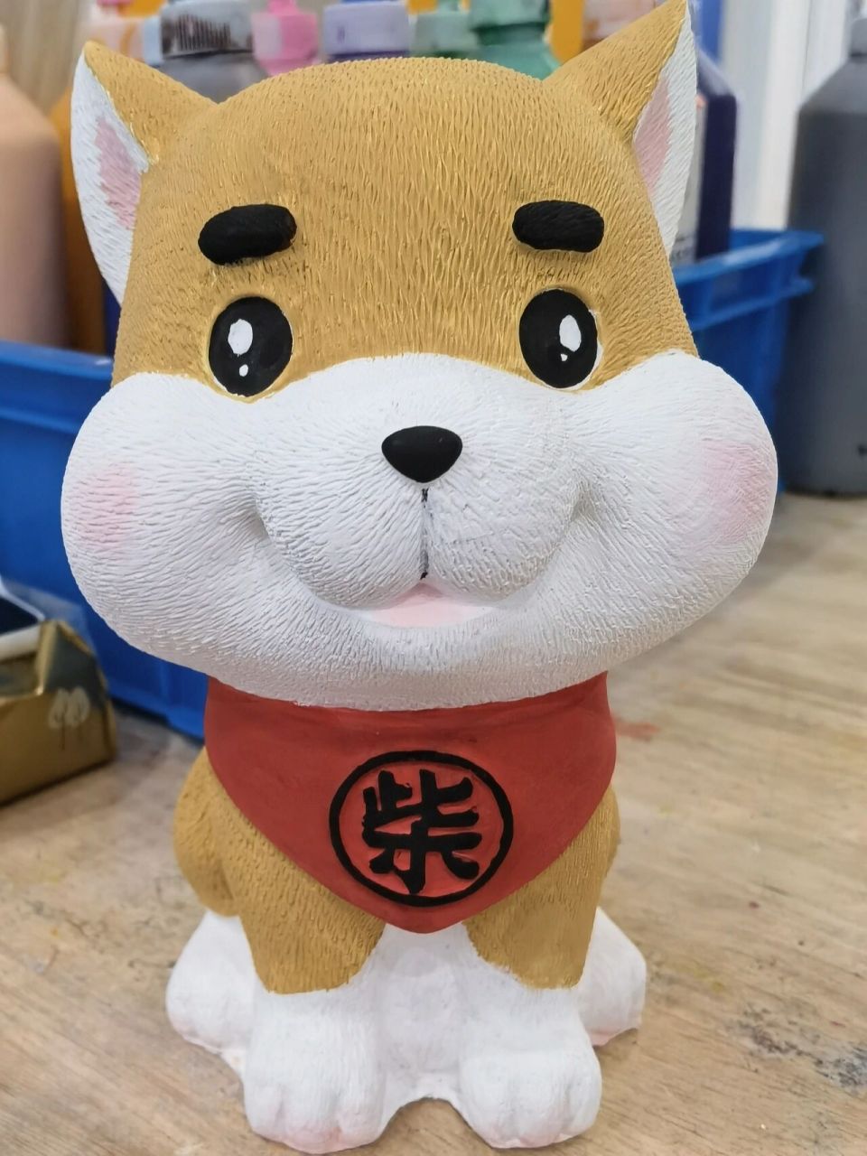 石膏娃娃柴犬 今日份30块钱的快乐